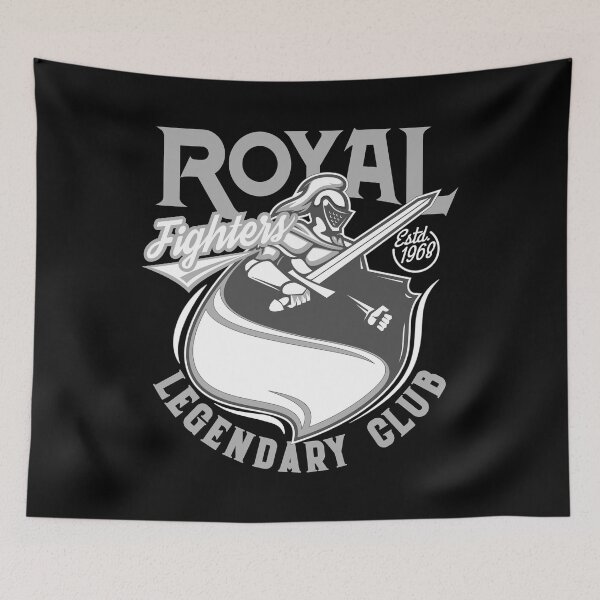 Item preview, Royal Fighter Legendary Club in Gray - A royal knight crest with the slogan Royal Fighters Legendary Club designed and sold by velisani.