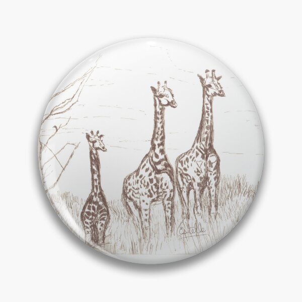 Item preview, Giraffes sepia designed and sold by EstelleNaturals.