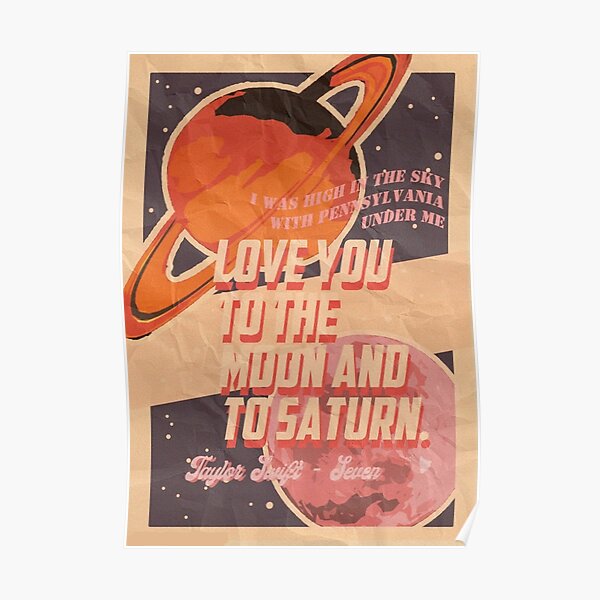 te amo hasta la luna y hasta saturno Póster