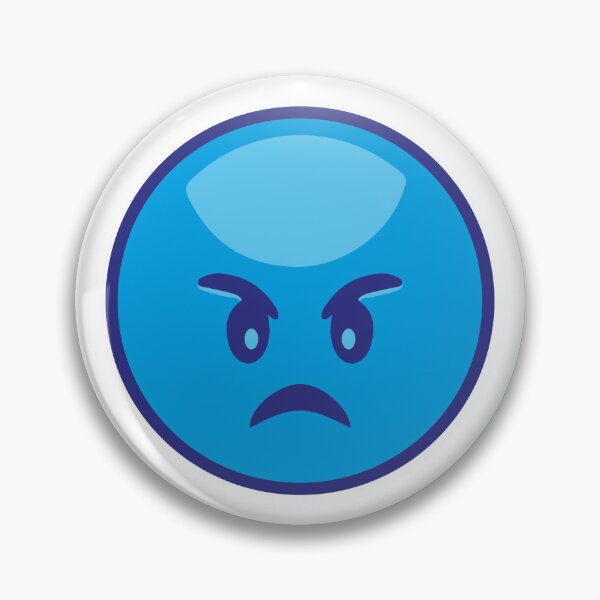 Item preview, I Hate You Angry blue Emoji designed and sold by bolkibox.