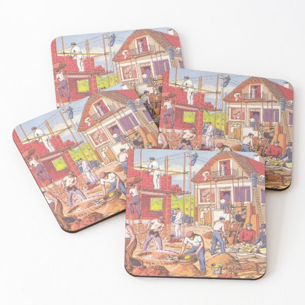 Item preview, How to build a house, beautiful retro hidden object pictures for nostalgics designed and sold by Mauswohn.