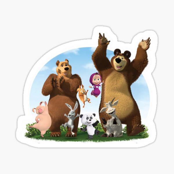 Masha And The Bear Stickers Redbubble