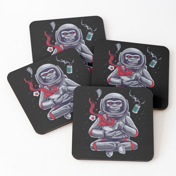 Item preview, Monkey Astronaut Monster Eat Ramen Retro Funny  designed and sold by HarithHilali.