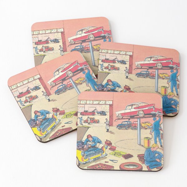Item preview, Auto repair shop, vintage car designed and sold by Mauswohn.