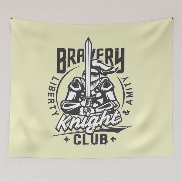 Item preview, Bravery Knights Club Liberty & Amenity in Black - A knight design with the slogan Bravery Knights Club designed and sold by velisani.