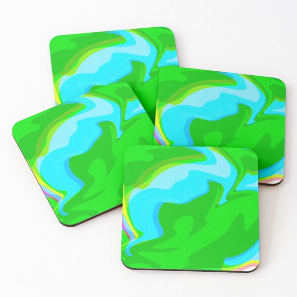 Item preview, Neon Blue and Green Tones Marble Pattern designed and sold by theprintedclub.