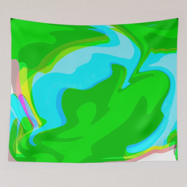 Item preview, Neon Blue and Green Tones Marble Pattern designed and sold by theprintedclub.