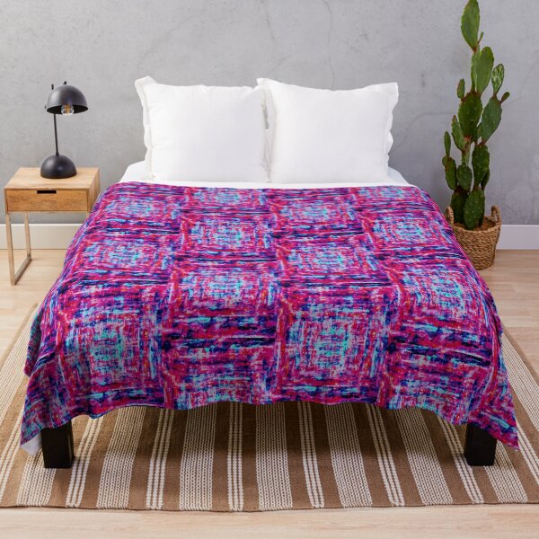 Item preview, Cuadrado de abstracción rojo rosa azul, patrón geométrico designed and sold by Grey Robinson.