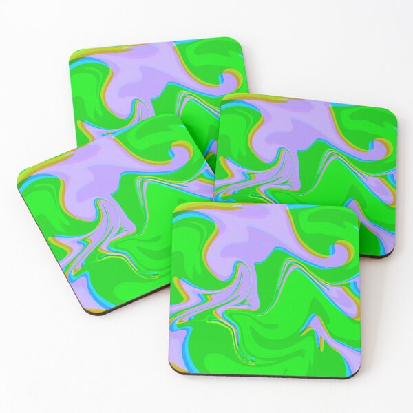 Item preview, Neon Green and Lilac Tones Marble Pattern designed and sold by theprintedclub.