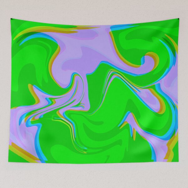 Item preview, Neon Green and Lilac Tones Marble Pattern designed and sold by theprintedclub.