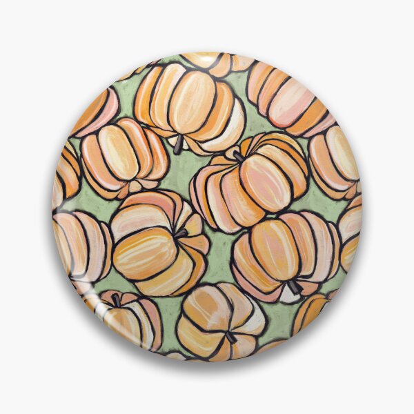 Item preview, Tossed Pumpkins in Pastel Chalk - apricot and sage designed and sold by micklyn.