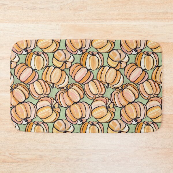 Item preview, Tossed Pumpkins in Pastel Chalk - apricot and sage designed and sold by micklyn.