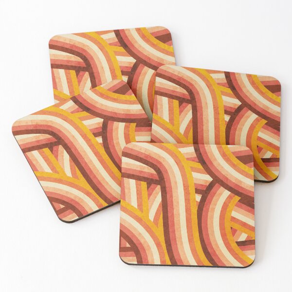 Item preview, Vintage Orange 70's Style Rainbow Stripes designed and sold by itsjensworld.
