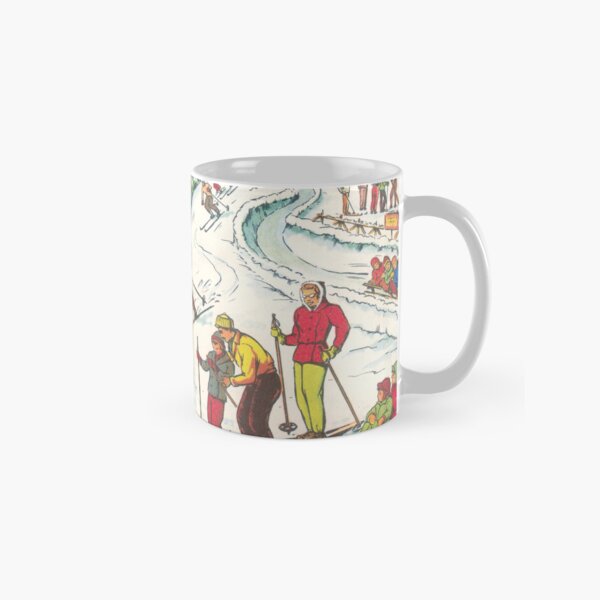 Vista previa del artículo con la obra «Vacaciones de esquí en las montañas, vintage.», diseñado y vendido por Mauswohn.