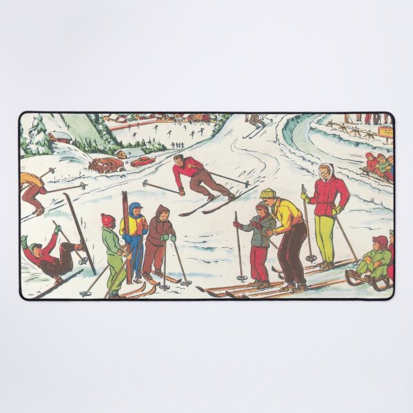 Item preview, Ski vacation in the mountains, vintage designed and sold by Mauswohn.