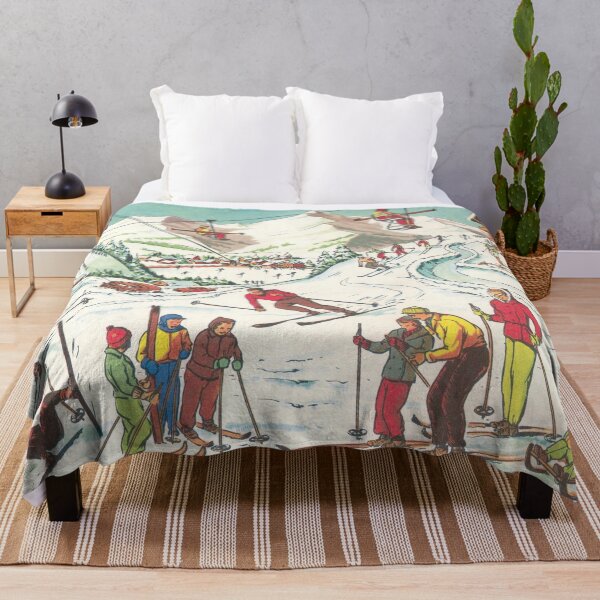 Item preview, Ski vacation in the mountains, vintage designed and sold by Mauswohn.