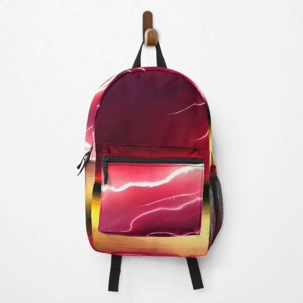 Item preview, Red Lightning Bolt in Thunderstorm Impasto, Ai Generated Art designed and sold by ACC .