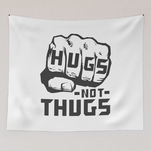 Item preview, Hugs Not Thugs Peace And Love  designed and sold by JackCurtis1991.
