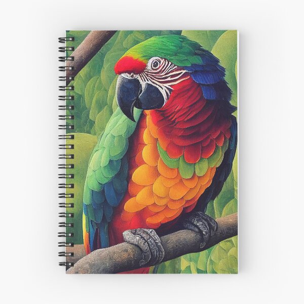 Item preview, Macaw Parrot in Jungle Painting  designed and sold by LaartStudio.