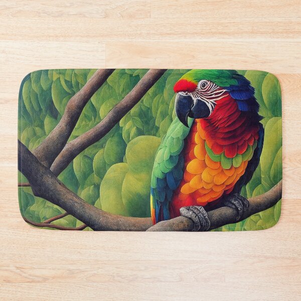 Item preview, Macaw Parrot in Jungle Painting  designed and sold by LaartStudio.