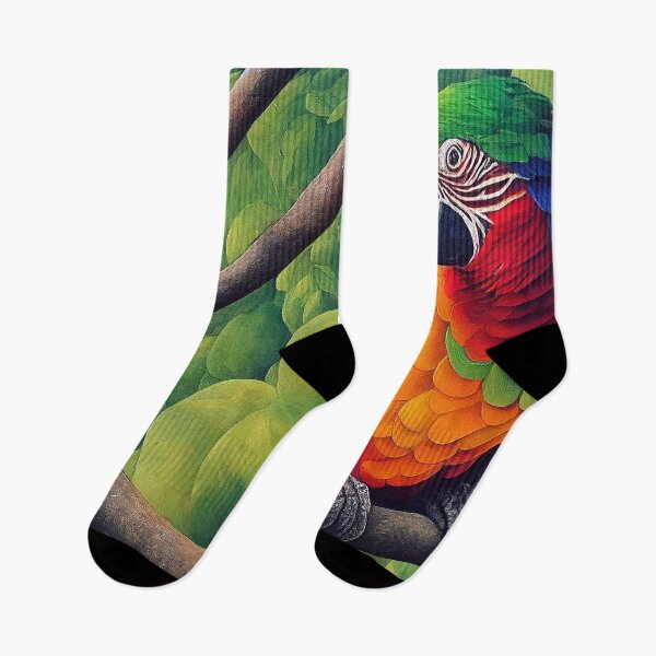 Item preview, Macaw Parrot in Jungle Painting designed and sold by LaartStudio.