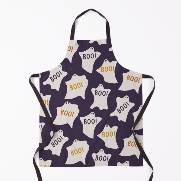Item preview, Spooky halloween ghost boo on dark blue background designed and sold by RevolutionizZed.
