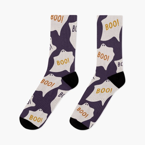 Item preview, Spooky halloween ghost boo on dark blue background designed and sold by RevolutionizZed.