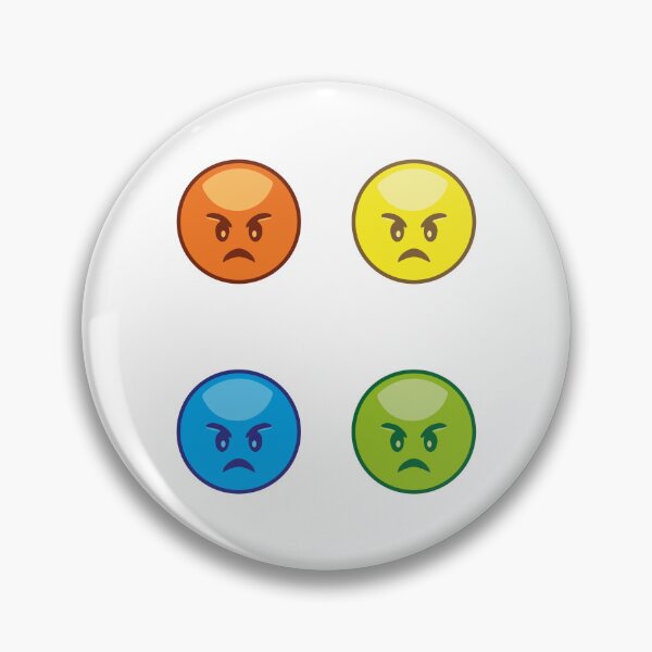 Item preview, I Hate You Angry Orange Green Blue Yellow Emoji pattern designed and sold by bolkibox.