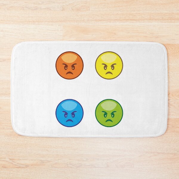 Item preview, I Hate You Angry Orange Green Blue Yellow Emoji pattern designed and sold by bolkibox.