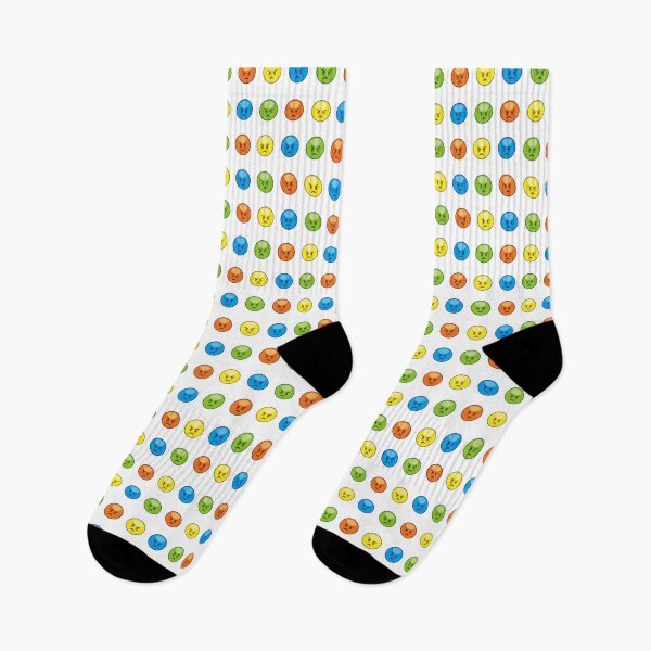 Item preview, I Hate You Angry Orange Green Blue Yellow Emoji pattern designed and sold by bolkibox.