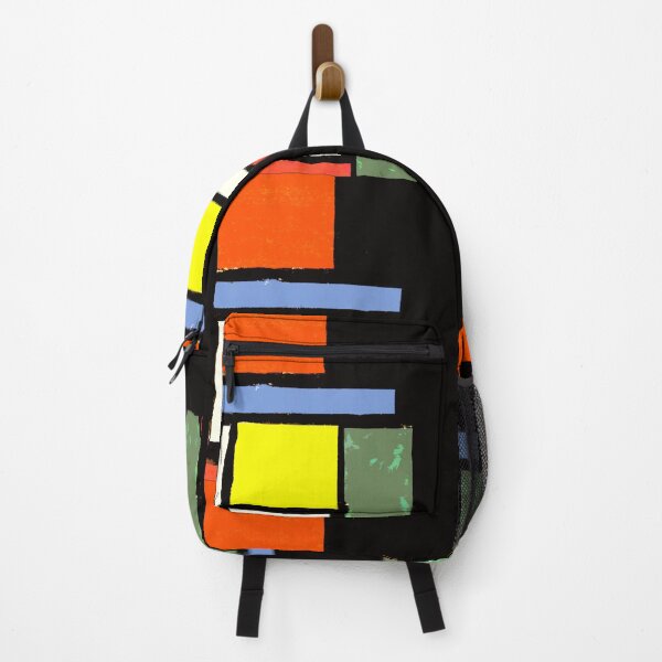 Item preview, Graphisme geometrique multicolore sur fond noir designed and sold by Carré Comme Orange.