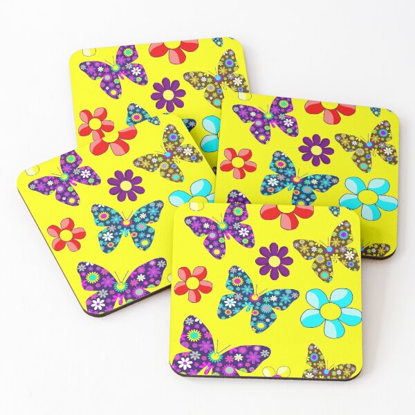 Item preview, BUTTERFLIES and FLOWERS : Abstract Whimsical Print designed and sold by posterbobs.