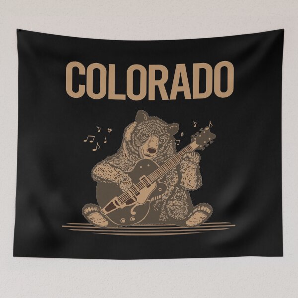 Item preview, Bear With Guitar Colorado designed and sold by BloodMoneyTwit.
