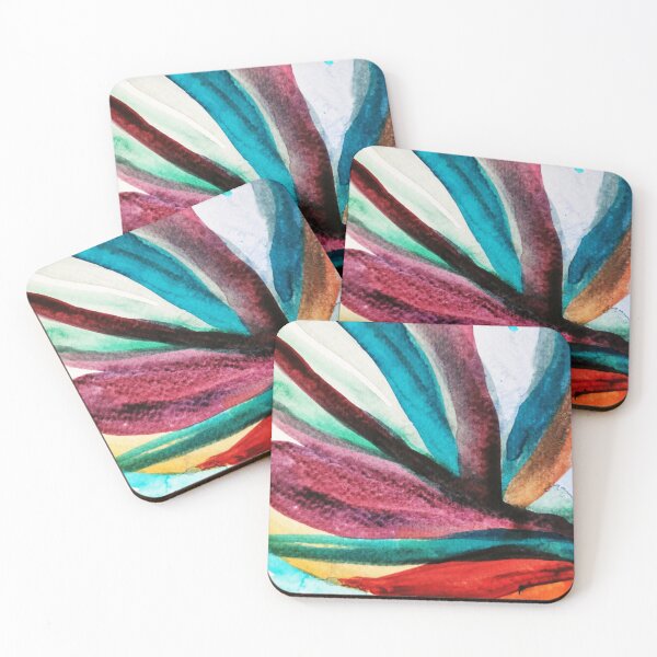 Item preview, Watercolor, red, teal, coral, pink designed and sold by Myartspace.