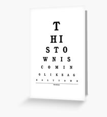 The Specials - Ghost Town Eye Chart Greeting Card