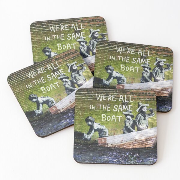 Item preview, Banksy - We're All In The Same Boat - Original Mural designed and sold by WE-ARE-BANKSY.