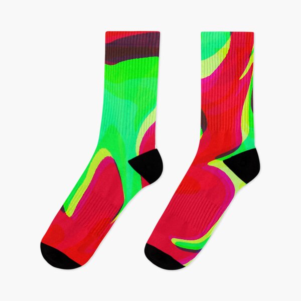 Item preview, Red and Neon Green Tones Marble Pattern designed and sold by theprintedclub.