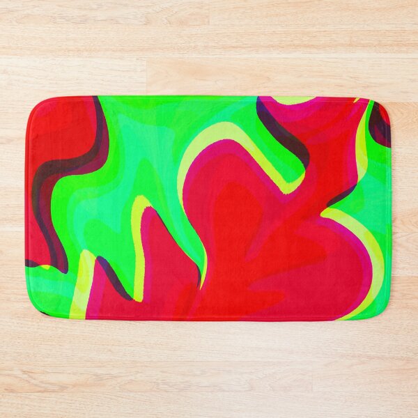 Item preview, Red and Neon Green Tones Marble Pattern designed and sold by theprintedclub.