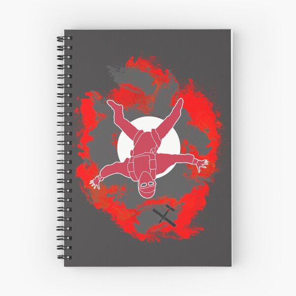 Item preview, Red freeflyer in orange and grey clouds designed and sold by FatSlugDesigns.