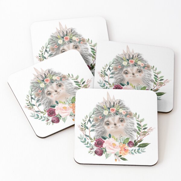 Item preview, Paprika floral hedgehog  designed and sold by kpapiez.
