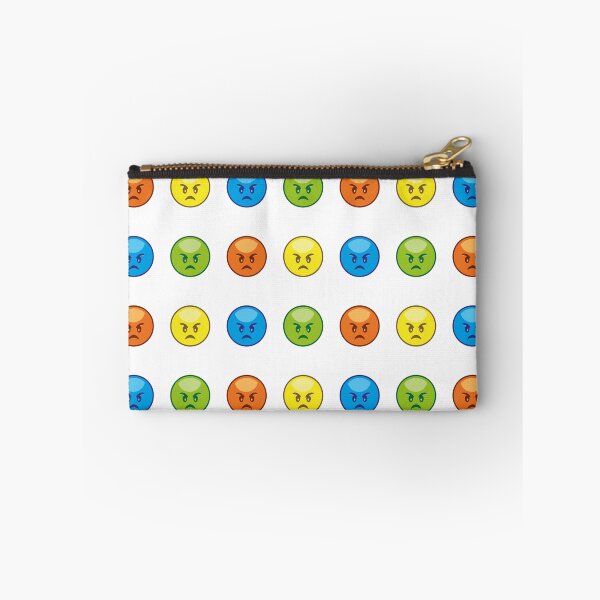 Item preview, I Hate You Angry Orange Green Blue Yellow Emoji pattern designed and sold by bolkibox.