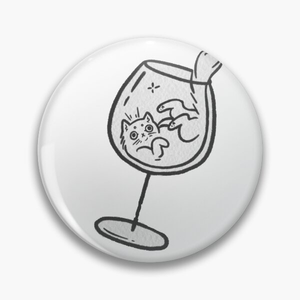 Item preview, Cat in Wineglass designed and sold by batucebeci.