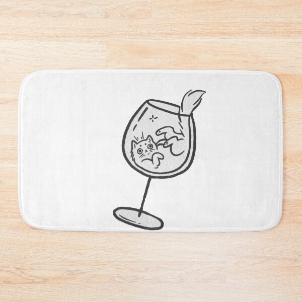 Item preview, Cat in Wineglass designed and sold by batucebeci.