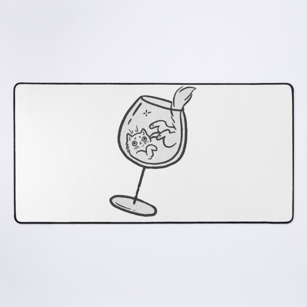 Item preview, Cat in Wineglass designed and sold by batucebeci.