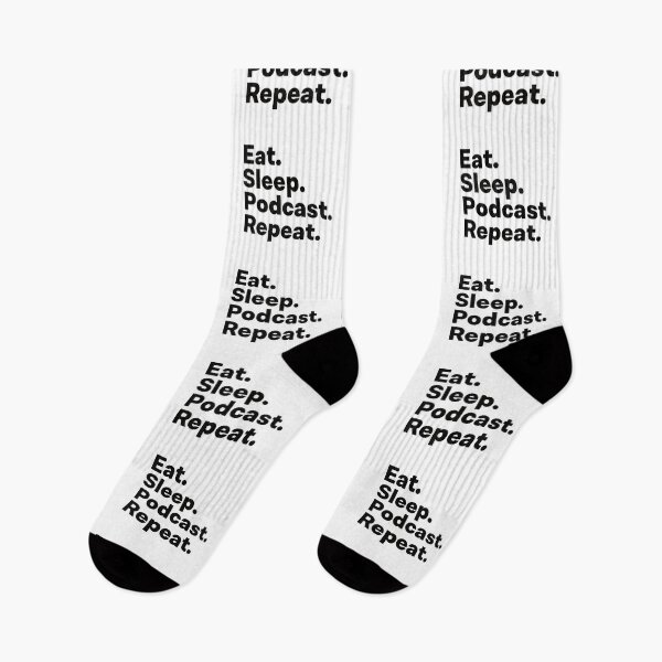 Item preview, Eat Sleep Podcast Repeat designed and sold by teesaurus.