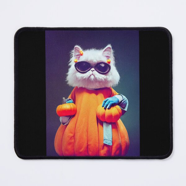 Item preview, Cat Portrait - Persian cat in a pumpkin costume for Halloween. Trick or treat ! designed and sold by Catator.