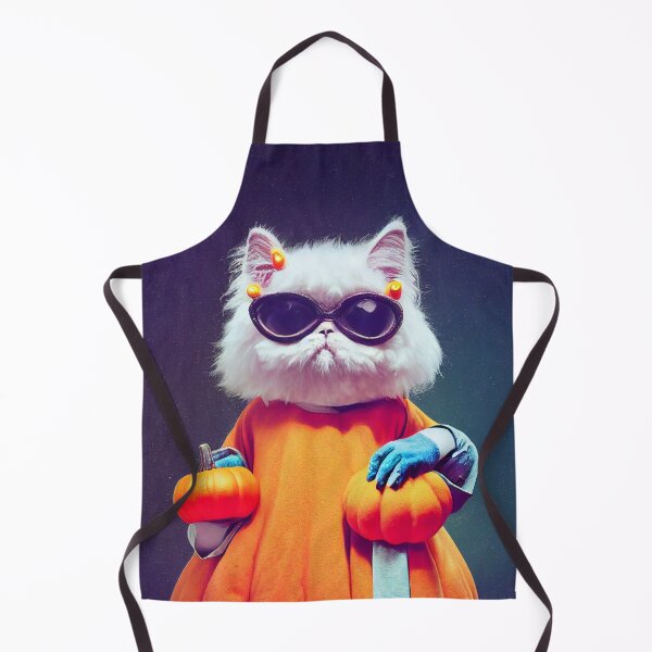 Item preview, Cat Portrait - Persian cat in a pumpkin costume for Halloween. Trick or treat ! designed and sold by Catator.