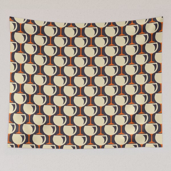 Item preview, 2062 - wine glasses, orange designed and sold by RouCouCou.