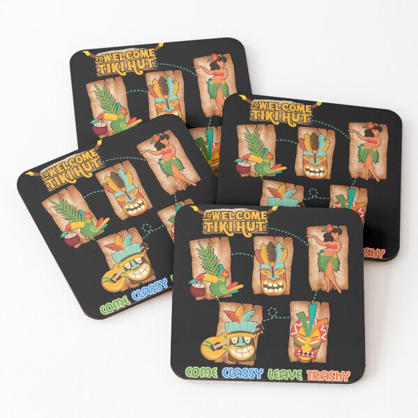Item preview, Welcome To Tiki Hut Come Classy Leave Trashy Retro Hawaiian Souvenir designed and sold by Creativy.