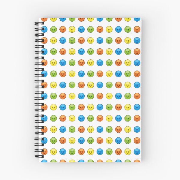 Item preview, I Hate You Angry Orange Green Blue Yellow Emoji pattern designed and sold by bolkibox.